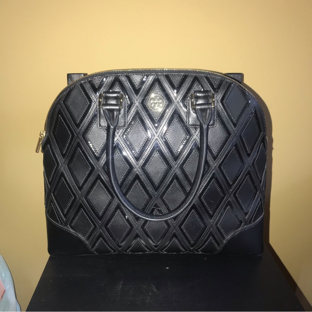 tory burch robinson patchwork dome satchel - Picture 5 of 11